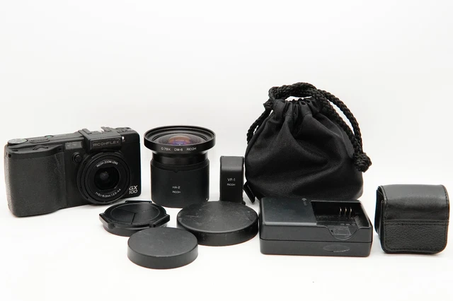N MINT+ SC 7941 Ricoh Caplio GX100 10.0MP Digital Camera w/ VF-1 w/ DW-6 0.79×