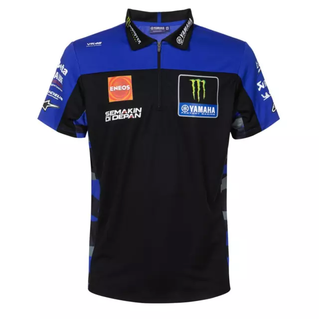 Official 2023 Yamaha MotoGP Team Monster Energy Racing Black Men's Polo Shirt