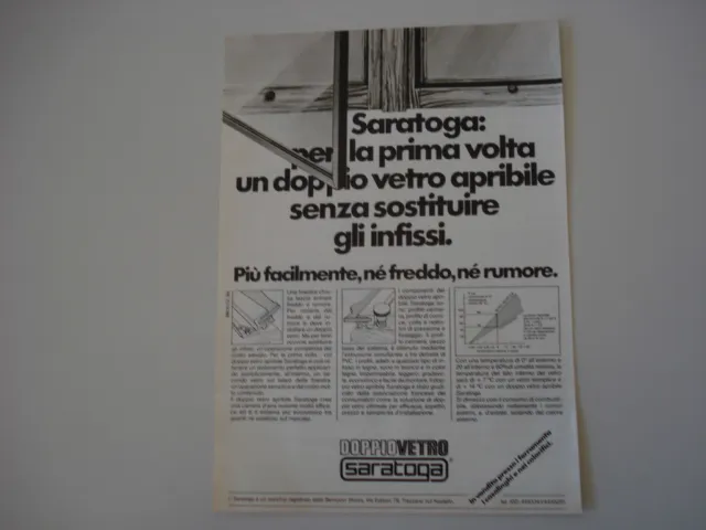 advertising Pubblicità 1981 SARATOGA