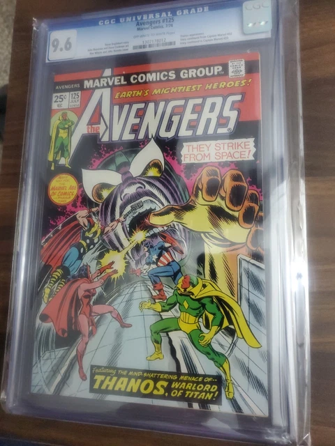Avengers # 125  Marvel Comics Thanos Cgc 9.6 Wp White Pages. Free Priority Ship