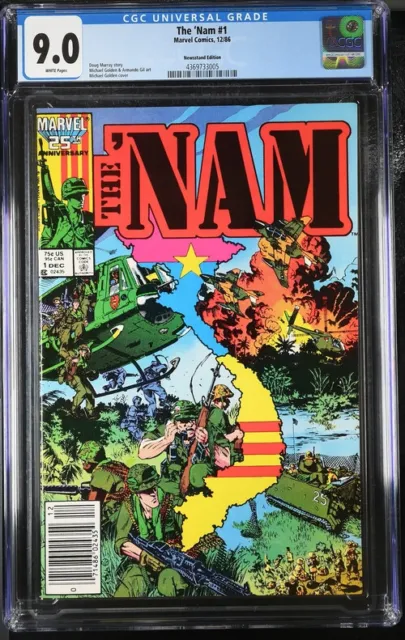 The 'Nam #1 (Newsstand Edition) ***CGC GRADE 9.0 VF/NM***WHITE PAGES***