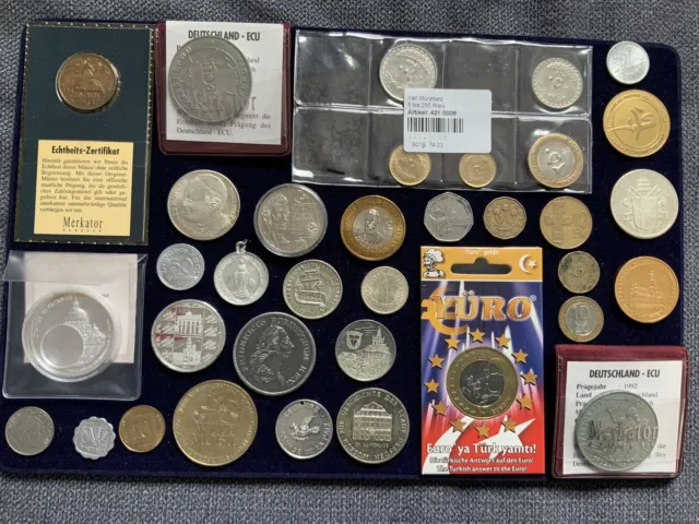 Schöne Sammlung verschiedener Münzen ab 1920 und Medaillen