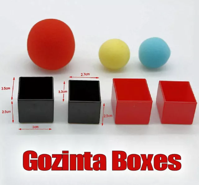 Gozinta Boxes Parabox Red Blue Yellow Sponge Ball Magic Trick Black Box Mystery