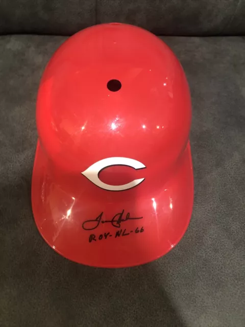 Tommy Helms Full Size Replica AUTO BATTING HELMET - Cincinnati Reds Schwartz COA