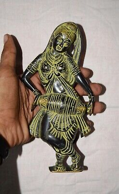 Classic Dance Lady Playing Dhol Shape Brass Door Handle For dance Institute AR25 3