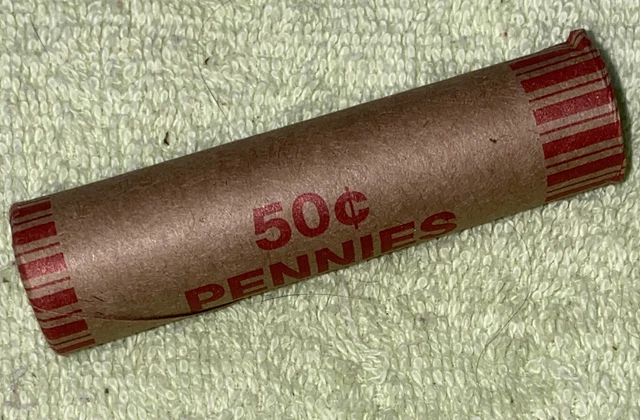 1 US Lincoln Wheat Cent 1C Penny Roll 1920-D/1934 UNC (50 Coins) 40%+ Pre-1940 3