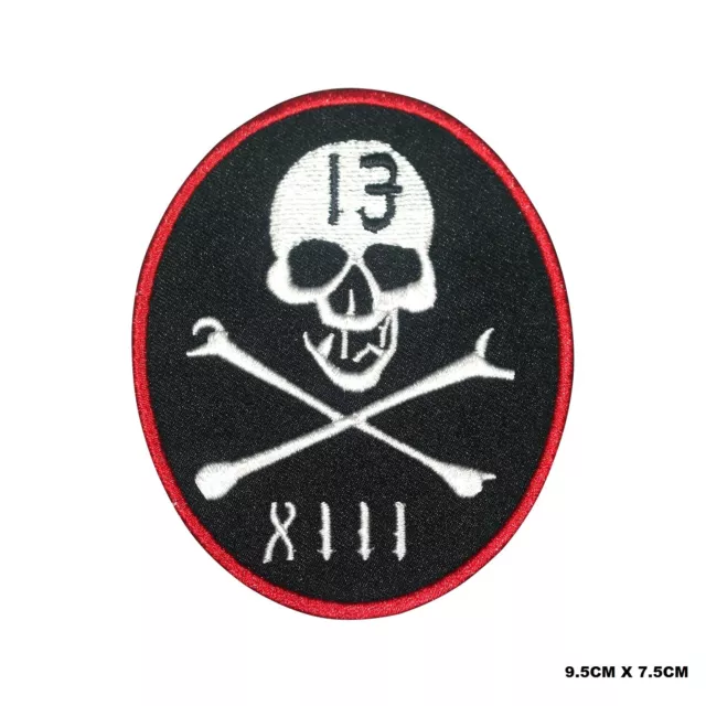 Lucky 13 Biker Movie Embroidered Patch Iron On/Sew On Patch Batch For Clothes