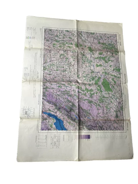 WW2 RAF map of FRANCE entitled "BESANCON" + MACON, GENEVA etc