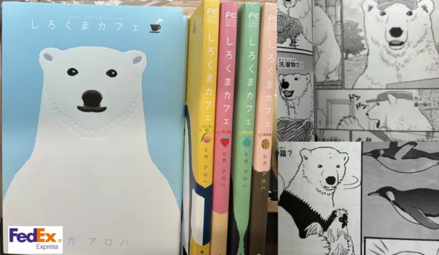 Shirokuma Cafe vol.1-5  Comics Complete Set "polar bear" Manga Japanese version