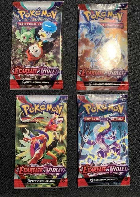 Lot De 4 Boosters Pokémon Mystery – 10 Cartes Chacun, Anglais, éditions Aléatoires, Paquet Surprise, Avec Protection Heartforcards