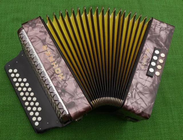 Akkordeon Hohner CLUB IB, C/F 880,  Harmonika Knopfakkordeon ca. 1940-50er Jahre