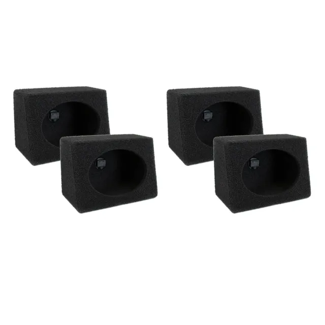 QPOWER Q-Bomb 6x9" Car Subwoofer Box Enclosures w/ Bedliner Spray Pair (4 Pack)