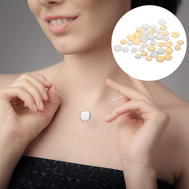 40pcs Stanzen Disc Ohrring Halskette Metall Tag Flache Rückseite Anhänger Trays