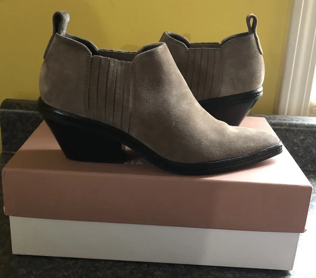 VIA SPIGA V FARLY Leather Suede Booties Women s Size 9M Beige