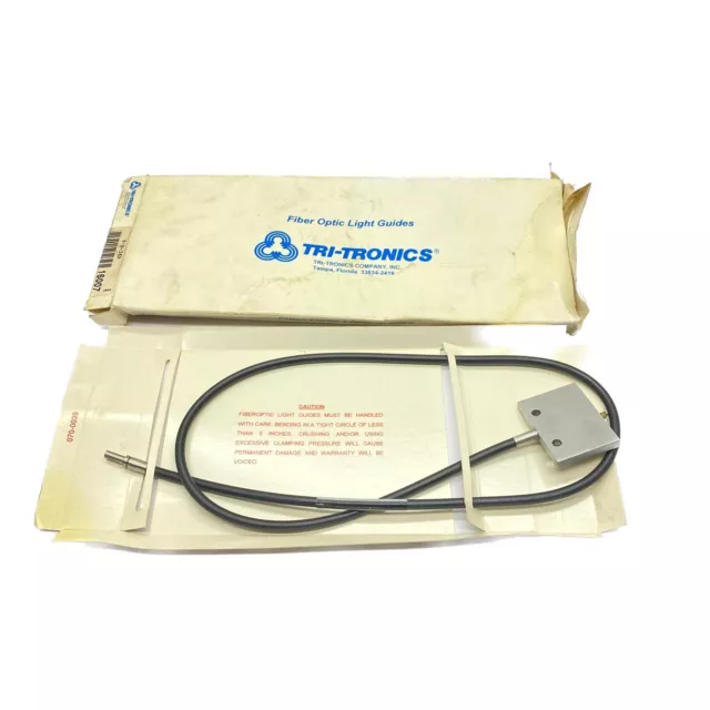 Tri-Tronics Fiber Opti 2" Flat Housing 36” Long Cable PVC Moncoil Jacket F-P-36P