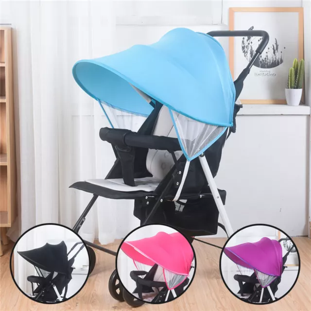 Universal Stroller Canopy Awning UV Protection Sun Cover for Car Seat Pram Shade 2