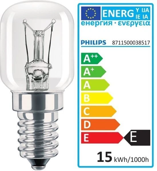 DL-pro Ampoule Four Universelle E14 15W 240V - 25mm X 57mm - Compatible Bosch Siemens Neff Et Bien Plus
