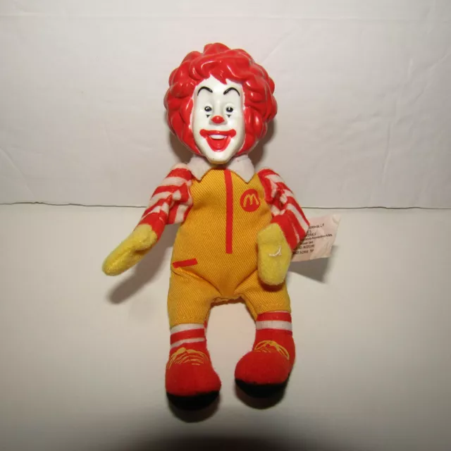 Vintage Ronald McDonald 6-inch Plush Doll with Plastic Head  (McDonald's, 2002)