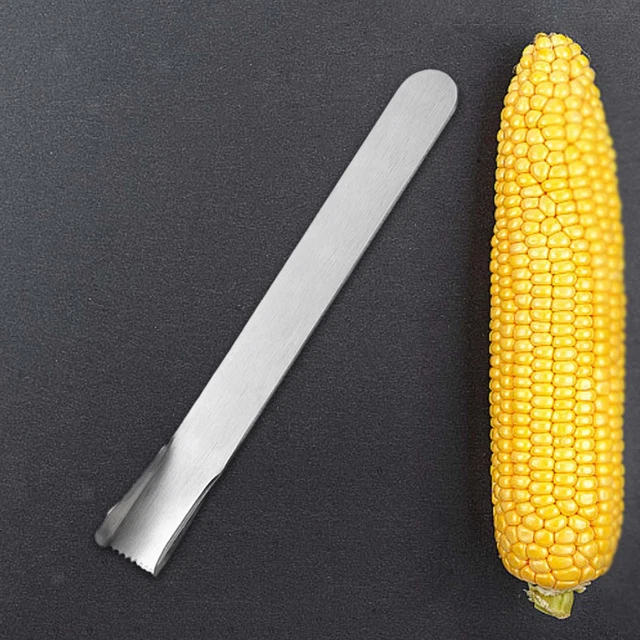 CORN STRIPPER STAINLESS Steel Corn Peeler Cobs Remover Tool Save Labors