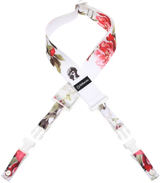 DiMarzio DD2247 Tim Henson Polyphia Floral Muse ClipLock Guitar Strap - White