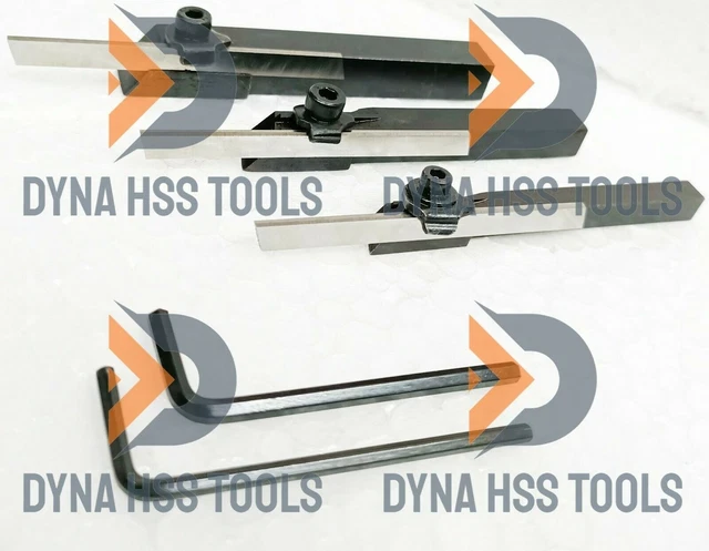 Set Of 3 Mini Parting Tool Holders + HSS Blades For Unimat Mini Lathe – 6,8,10mm Shanks
