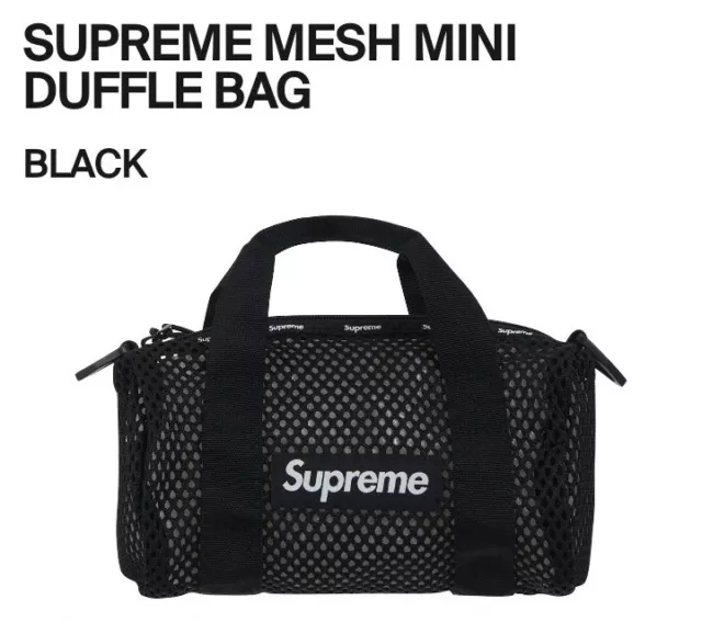 SUPREME MESH DUFFLE BAG White OS SS23 WEEK 13 (100% AUTHENTIC) BRAND NEW