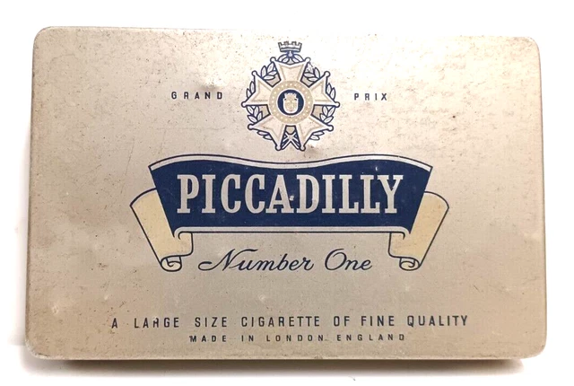 grand prix cigarettes VINTAGE PICCADILLY NUMBER One Grand Prix Metal Cigarette Tin £14.99