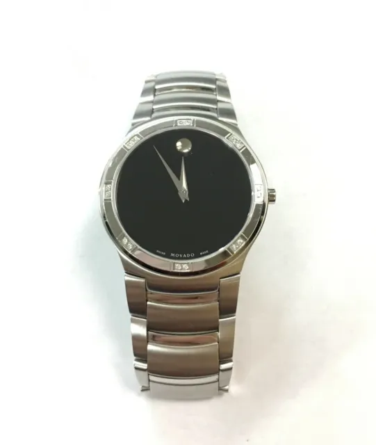 Stainless Steel Movado Watch with Diamond Dial 84 G2 1851