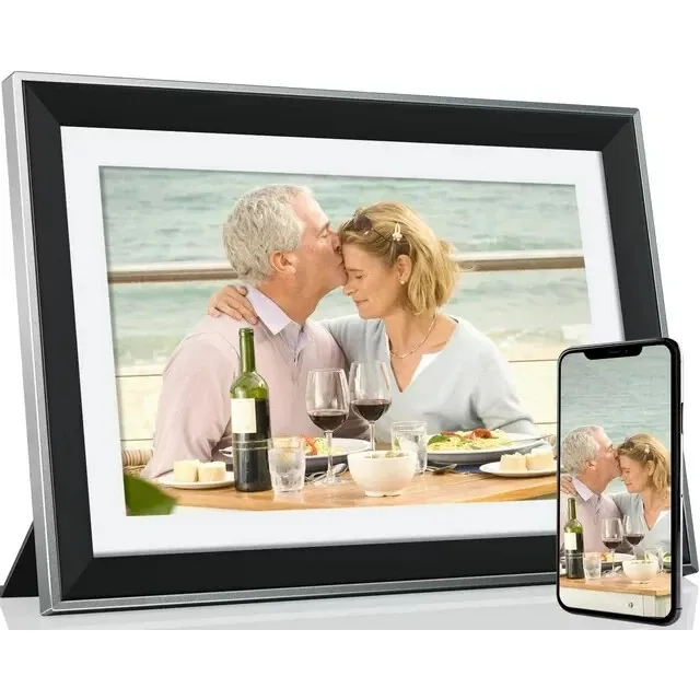 10.1" Digital Photo Frame Picture Video 32GB WIFI Smart App Auto Rotation New