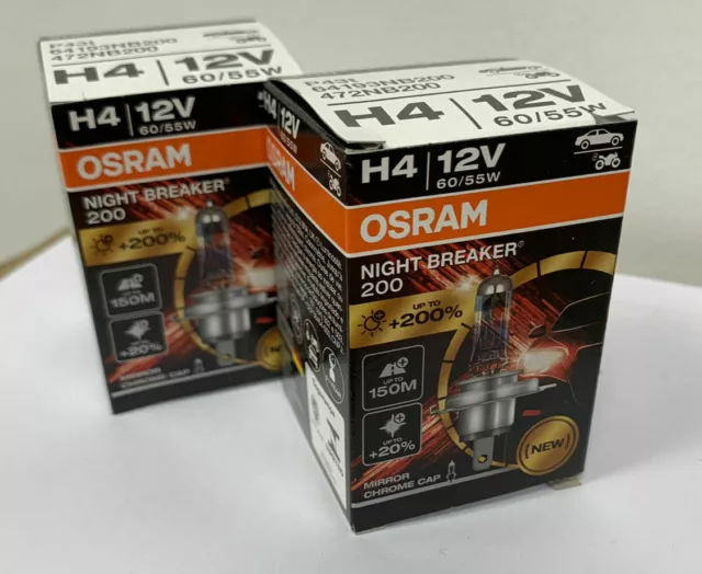 2X OSRAM H7 NIGHT BREAKER 200 BULB UPGRADE FOR AUDI A4 8K2, B8 2.0 TDI  11.11- £23.39 - PicClick UK
