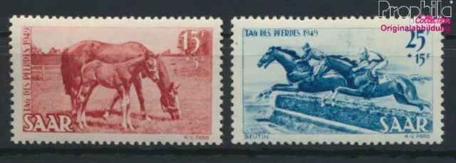 Briefmarken Saarland 1949 Mi 265-266 (kompl.Ausg.) postfrisch Pferde(9616575