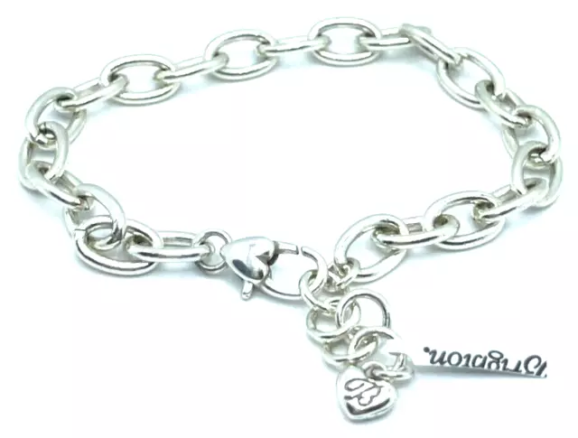 Brighton Signature Ovals Chain Use Clip On Snap Charms Bracelet 8.5" NWT