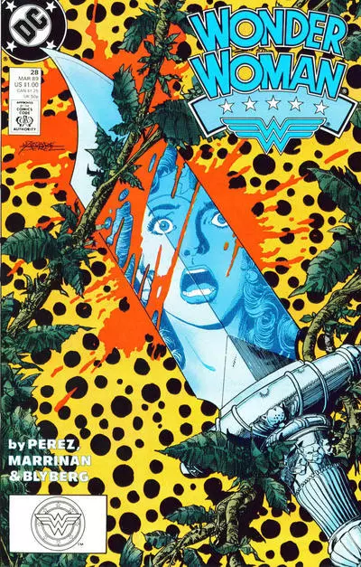 WONDER WOMAN (Vol. 2) #28 F/VF, Perez s, Direct DC Comics 1989 Stock Image