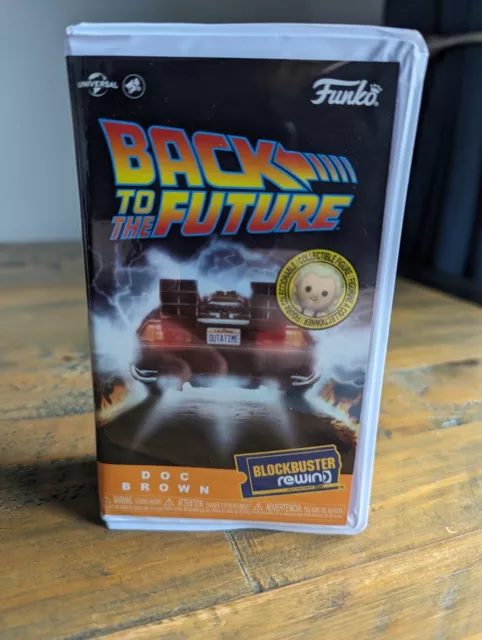 Funko Back To The Future - Doc Brown Blockbuster Rewind Figure Slight Box Damage