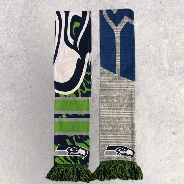 Two (2) NFL Seattle Seahawks Scarves - New!
