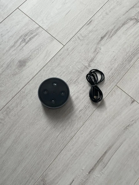 Amazon Echo Dot 2ème Génération Noir - Pour Pièces / Réparation - Avec Coque Enfant Bleue