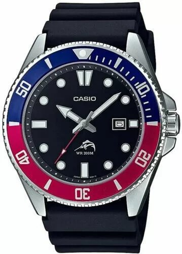 CASIO MDV106B-1A2V Mens DURO 200M Black Resin Strap wDate Analog Sport Watch $80