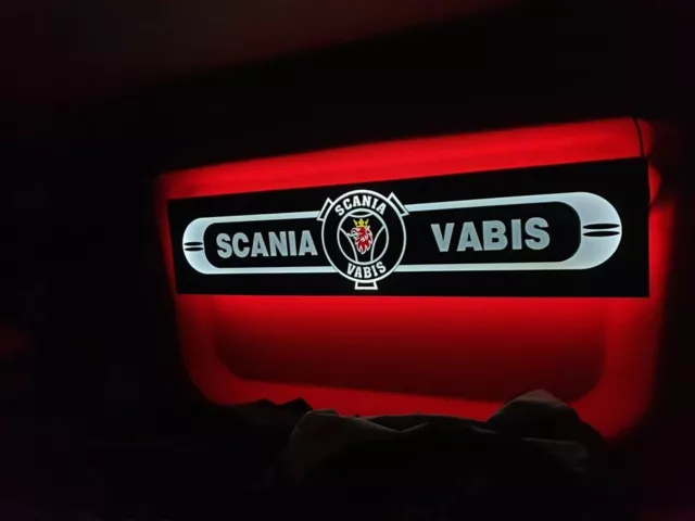 SCANIA LED PANNEAU lumineux CAMION intérieur cabine PLAQUE signe +  gradateur 24v EUR 100,00 - PicClick FR