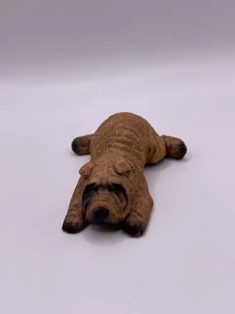 Vintage Shar Pei Puppy Dog Ceramic Figurine Trinket Decor