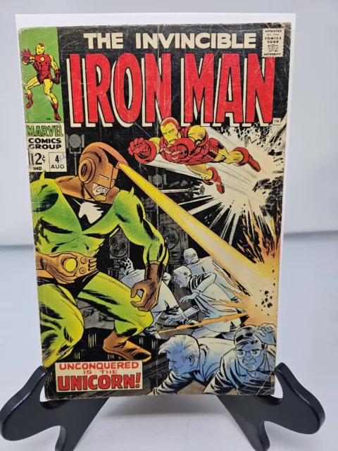 INVINCIBLE IRON MAN #4- Marvel 1968 The Unicorn READING COPY