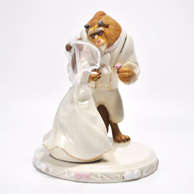Lenox  Belle's Wedding Dreams Cake Topper Figurine Beauty & Beast New