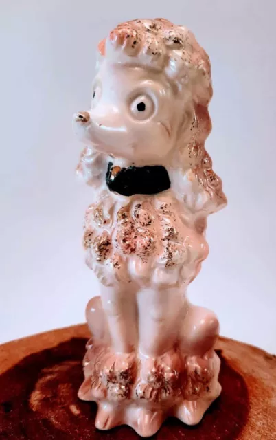 Betson Hand Tinted And Numbered Pink Ceramic Poodle 6" Tall.