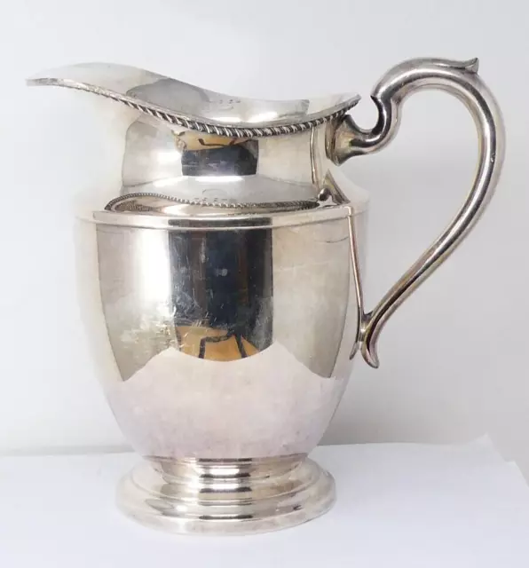 Water Pitcher Hot Water Jug Silver Plated 4 Pints Vintage