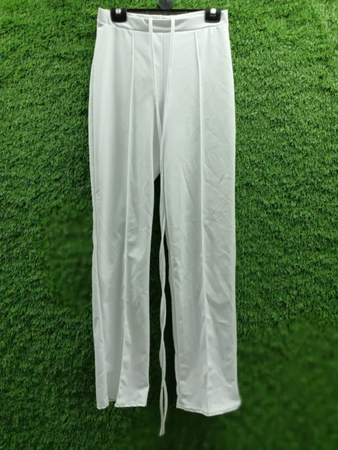 Pretty little thing straight leg tie waist trouser in white UK 8