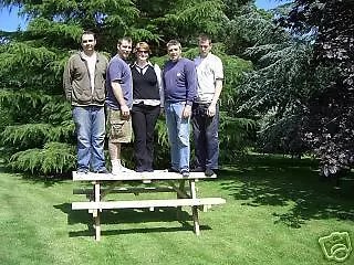 7Ft Picnic Bench Heavy Duty Wooden Garden Table