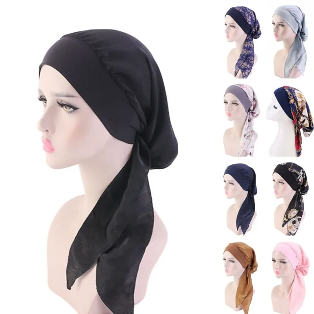 Chapeau turban extensible pour perte de cheveux et hijab musulman (polyester dif