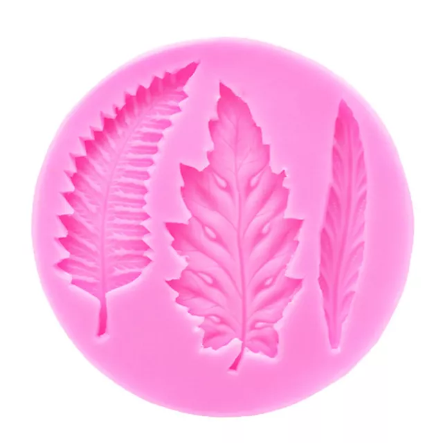 Leaves Pink Silicone Mould Chocolate Fondant Jelly Sugar Craft Mold