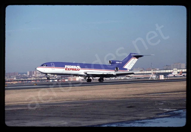 Federal Express Boeing 727-200F N209FE Jan 90 Kodachrome Aircraft Slide/Dia