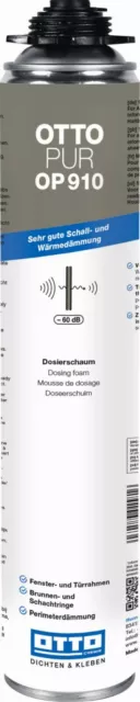 OTTOPUR OP910 750 ml Dosierschaum mit sehr guter Schall- und Wärmedämmung 60 dB