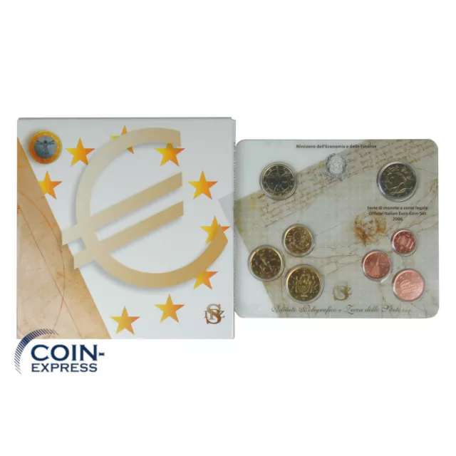 *** EURO KMS ITALIEN 2006 BU Kursmünzensatz im Folder Italy Italia ***
